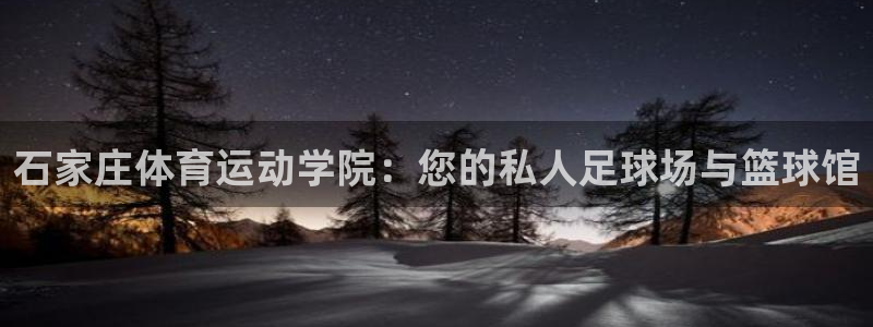 意昂54开户：石家庄体育运动学院：您的私人足球场与篮球馆
