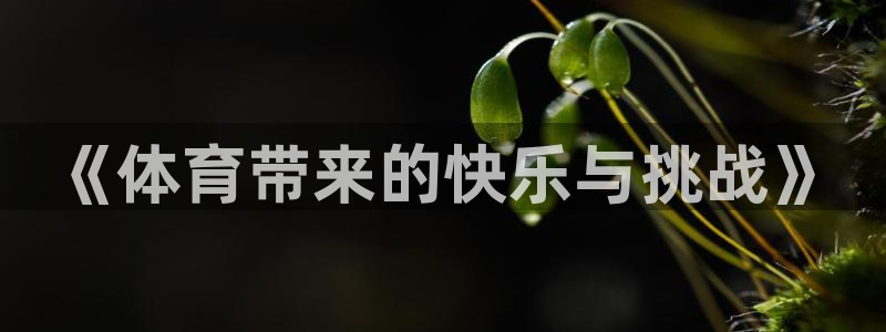 意昂5体育f开户：《体育带来的快乐与挑战》