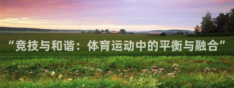 意昂5平台招商：“竞技与和谐：体育运动中的平衡与融合”